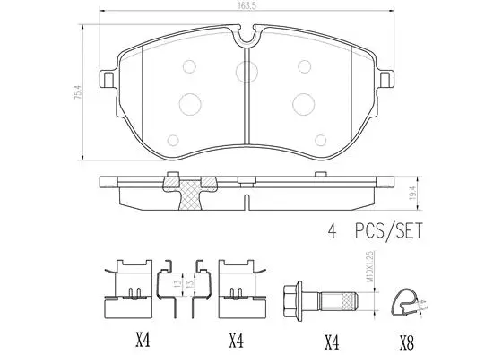 Brake Pad Set, disc brake (P85173N)