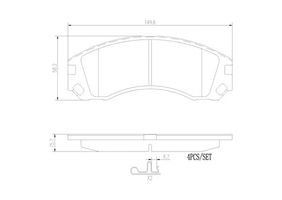 Brake Pad Set, disc brake (P61089N)