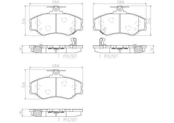 Brake Pad Set, disc brake (P30005N)
