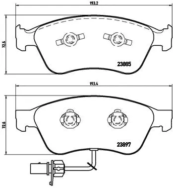Brake Pad Set, disc brake (P 85 087)