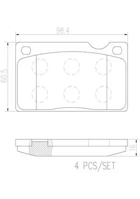 Brake Pad Set, disc brake (P86003N)