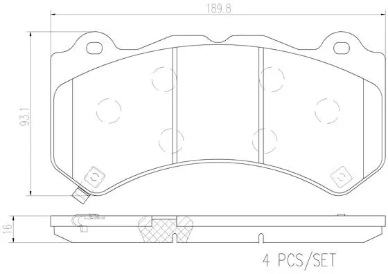Brake Pad Set, disc brake (P37018N)