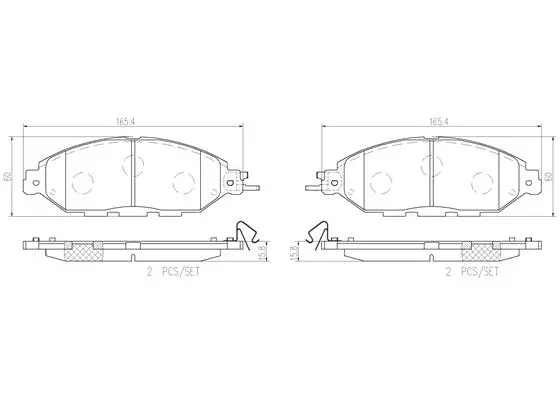 Brake Pad Set, disc brake (P56107N)