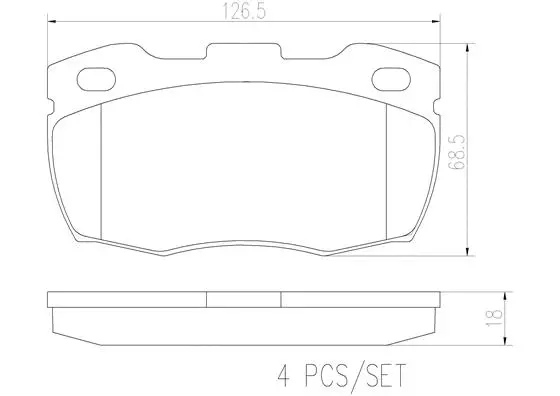 Brake Pad Set, disc brake (P44005N)
