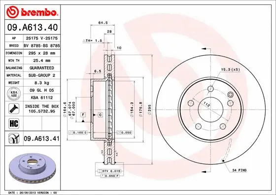 Brake Disc (09.A613.40)