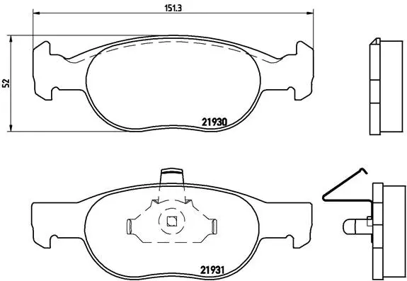 Brake Pad Set, disc brake (P 23 073)