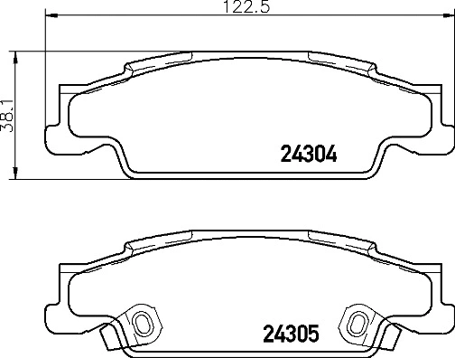 Brake Pad Set, disc brake (P 09 007)