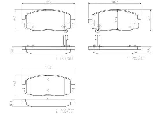 Brake Pad Set, disc brake (P30032N)