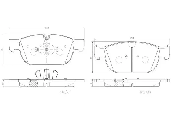 Brake Pad Set, disc brake (P86027N)