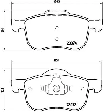 Brake Pad Set, disc brake (P 86 016)