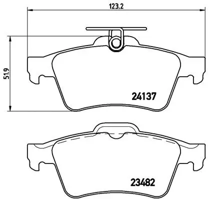 Brake Pad Set, disc brake (P 59 042)