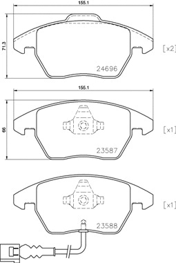 Brake Pad Set, disc brake (P 85 146)