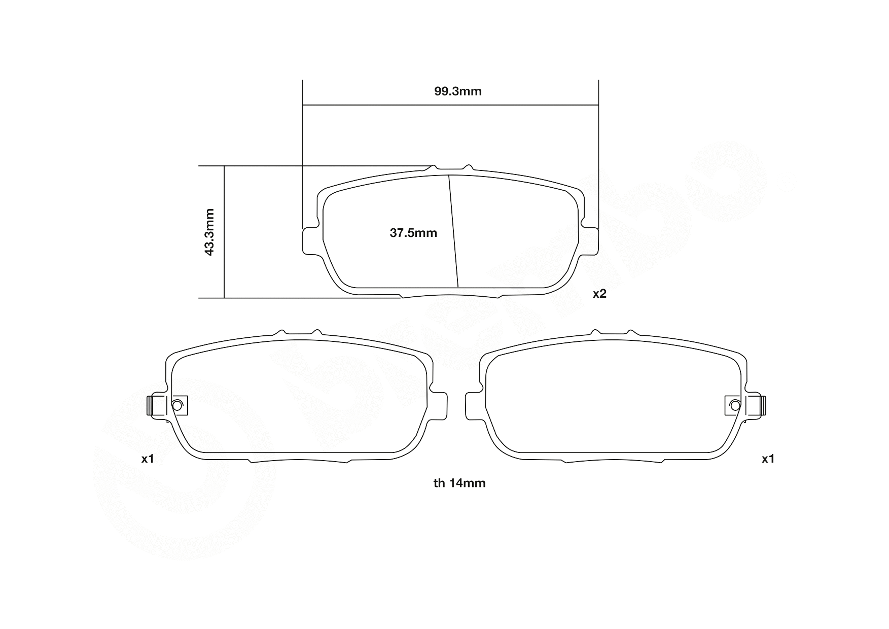 High Performance Brake Pad Set