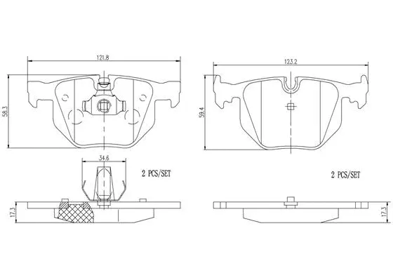 Brake Pad Set, disc brake (P06029N)