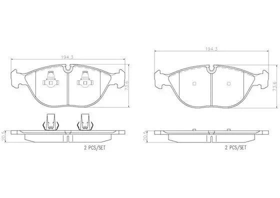 Brake Pad Set, disc brake (P06019N)
