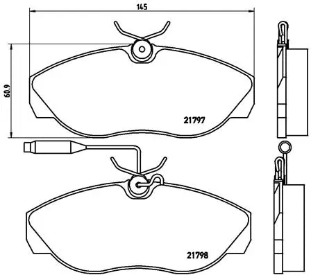 Brake Pad Set, disc brake (P 23 068)