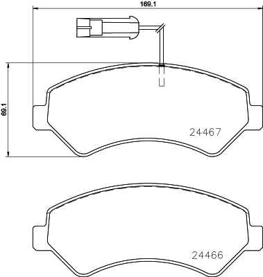 Brake Pad Set, disc brake (P 23 161)