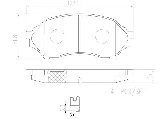 Brake Pad Set, disc brake (P49027N)