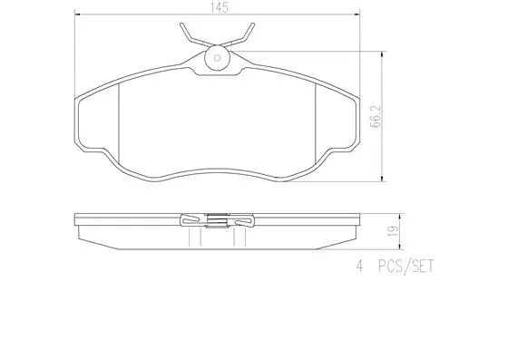Brake Pad Set, disc brake (P44008N)
