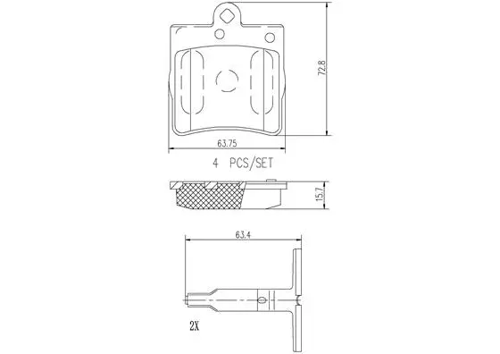 Brake Pad Set, disc brake (P50025N)