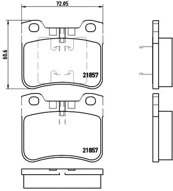 Brake Pad Set, disc brake (P 61 059)