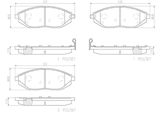 Brake Pad Set, disc brake (P10054N)