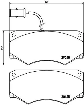 Brake Pad Set, disc brake (P A6 005)