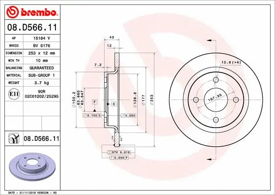 Brake Disc (08.D566.11)