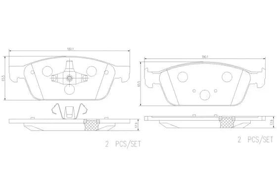 Brake Pad Set, disc brake (P24199N)