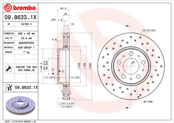 Brake Disc (09.8633.1X)