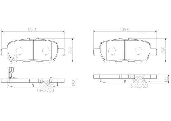 Brake Pad Set, disc brake (P56068N)