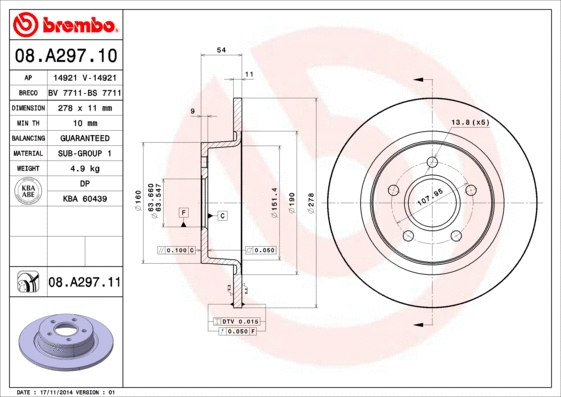 Brake Disc (08.A297.10)