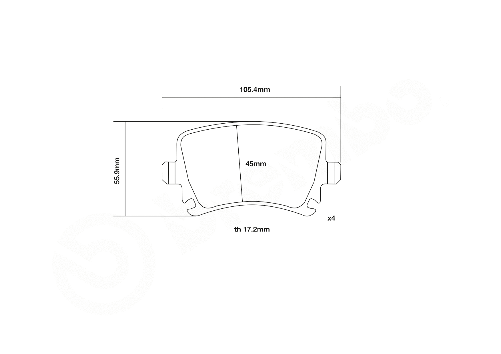 High Performance Brake Pad Set