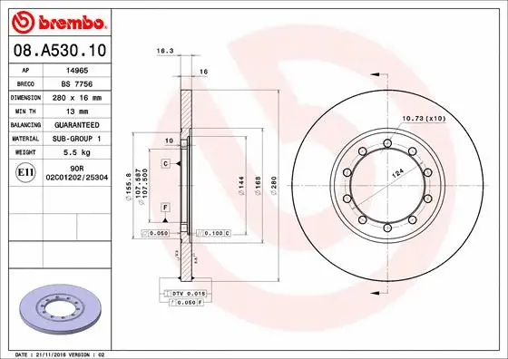 Brake Disc (08.A530.10)