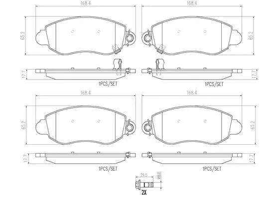 Brake Pad Set, disc brake (P24052N)