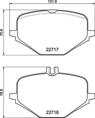 Brake Pad Set, disc brake (P 50 167)