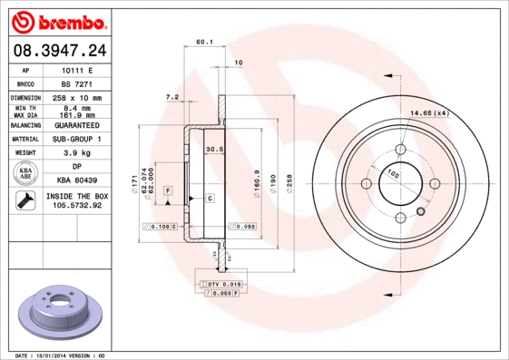 Brake Disc (08.3947.24)