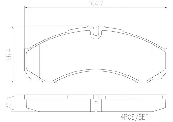 Brake Pad Set, disc brake (PA6017N)