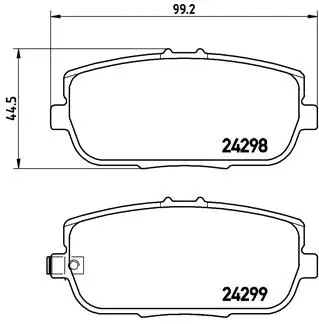 Brake Pad Set, disc brake (P 49 044)