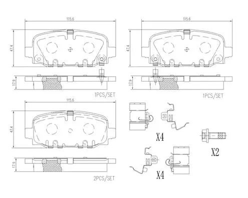 Brake Pad Set, disc brake (P 37 024)