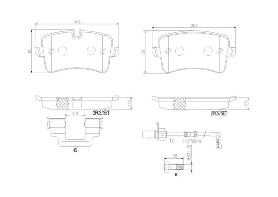 Brake Pad Set, disc brake (P85150N)