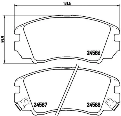 Brake Pad Set, disc brake (P 30 043)