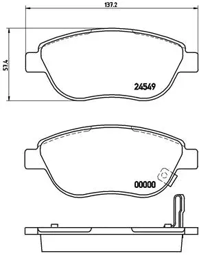 Brake Pad Set, disc brake (P 59 052)