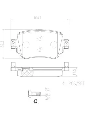 Brake Pad Set, disc brake (P85135N)