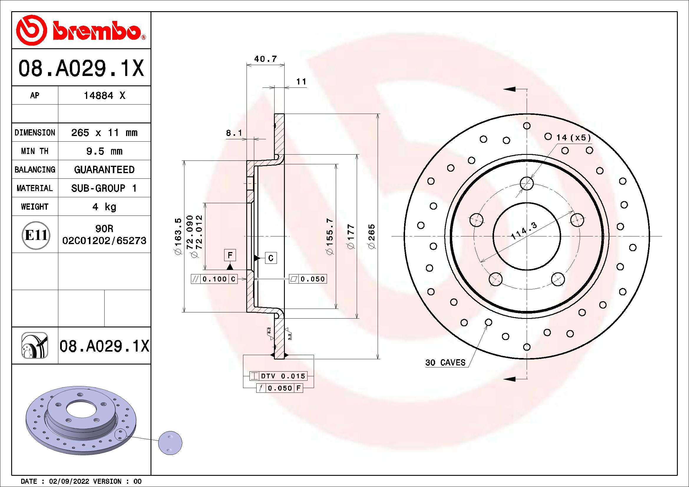 Brake Disc (08.A029.1X)