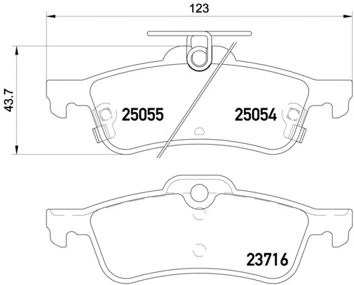 Brake Pad Set, disc brake (P 28 070)