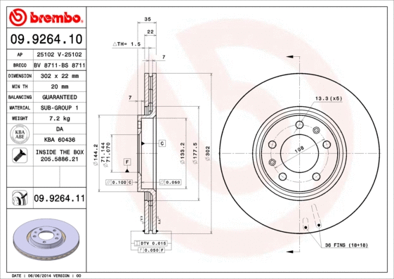 Brake Disc (09.9264.10)