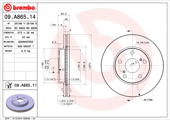 Brake Disc (09.A865.11)