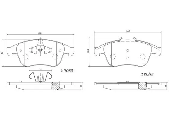 Brake Pad Set, disc brake (P68047N)