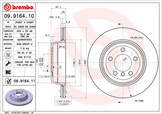 Brake Disc (09.9164.10)